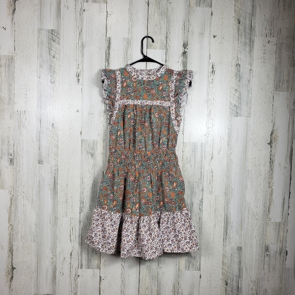 Universal threads floral dress with ruffles and pockets women's size XS